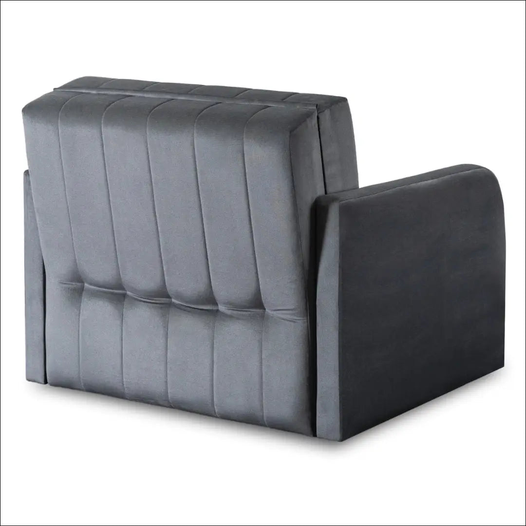 Vienvietis miegamas fotelis su veliūro audiniu pilkos spalvos TE432 - €760 Save 15% __label:Pristatymas 5-14 d.d.,