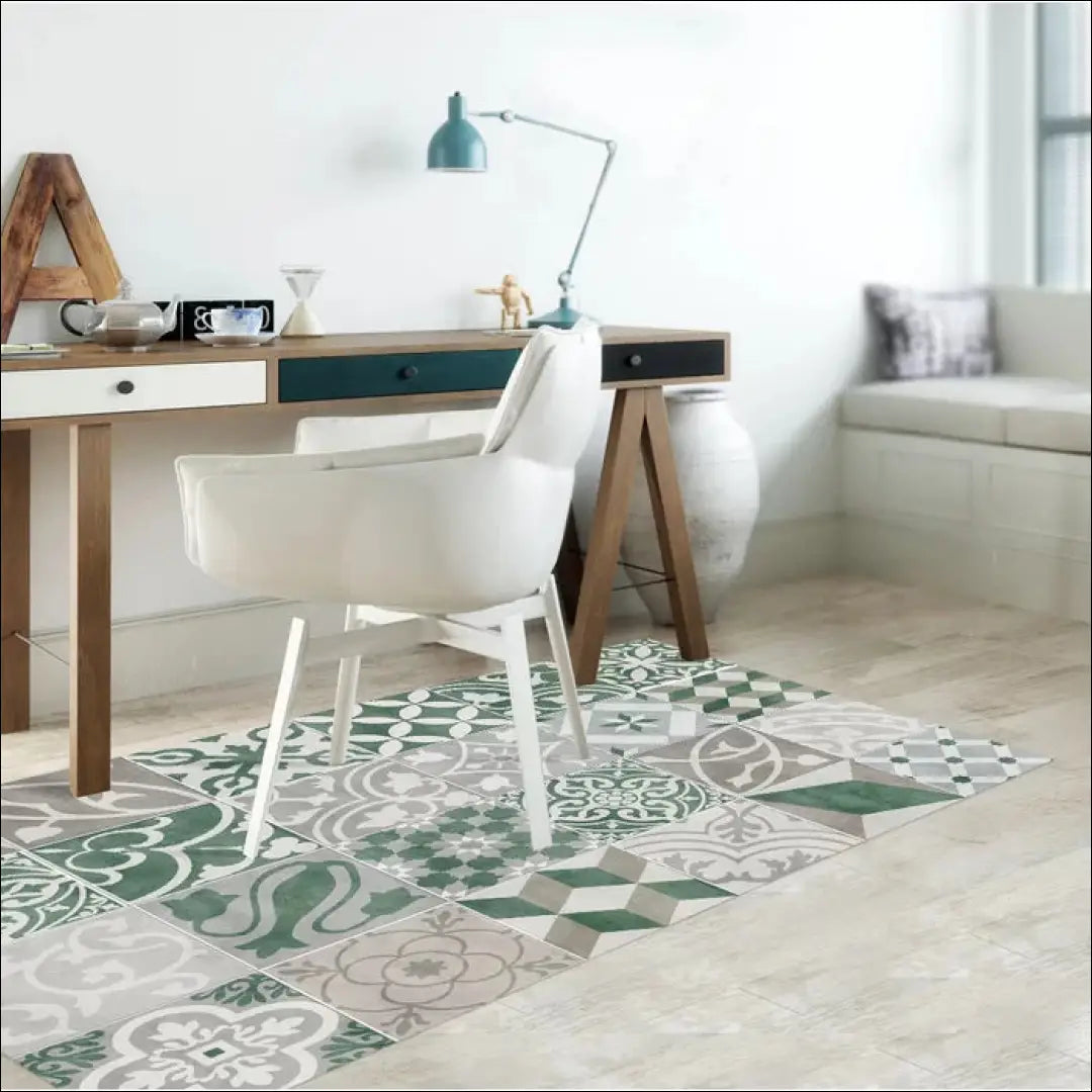 Vinilinis kilimėlis RU157 - €48 Save 55% 25-50, __label:Pristatymas 1-2 d.d., color-balta, color-pilka, color-zalia