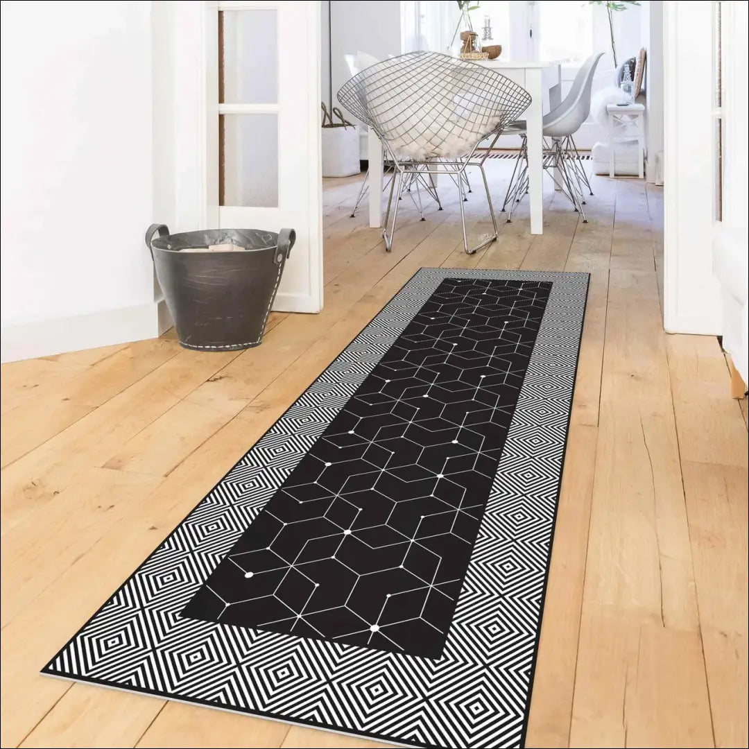 Vinilo kilimas RU1644 - €58 Save 50% 50-100, __label:Pristatymas 1-2 d.d., color-balta, color-juoda, Dydis-60x180 cm 60