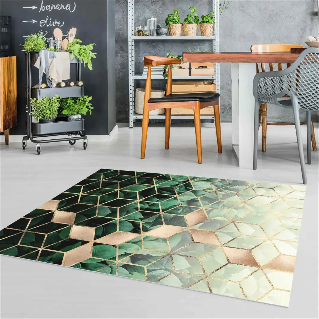 Vinilo kilimėlis RU1645 - €49 Save 50% 25-50, __label:Pristatymas 1-2 d.d., color-smelio, color-zalia, kilimai 60 cm x