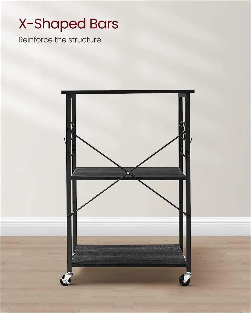 Virtuvės lentyna SM633 - €103 Save 40% 100-200, __label:Pristatymas 5-14 d.d., notouch30, song, spalva-juoda 60x40x84cm