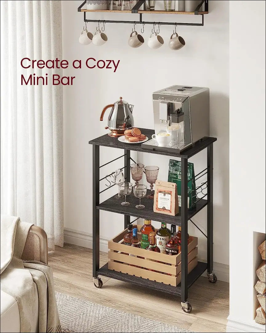 Virtuvės lentyna SM633 - €103 Save 40% 100-200, __label:Pristatymas 5-14 d.d., notouch30, song, spalva-juoda 60x40x84cm