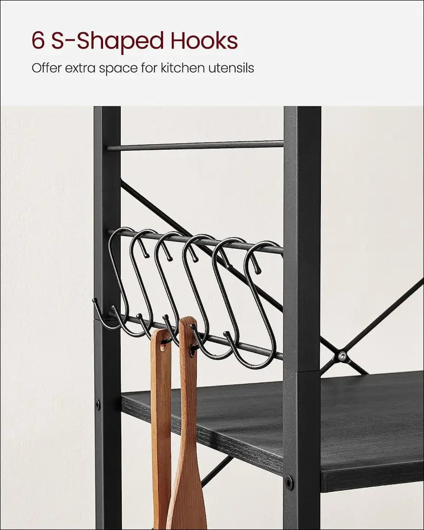 Virtuvės lentyna SM633 - €103 Save 40% 100-200, __label:Pristatymas 5-14 d.d., notouch30, song, spalva-juoda 60x40x84cm