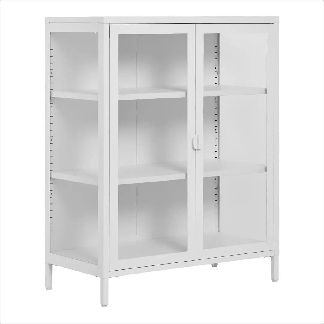 Vitrina 2 stiklinės durys plienas balta 80x40x101 cm RD486 - €244 Save 15% __label:Pristatymas 5-14 d.d., Balta,