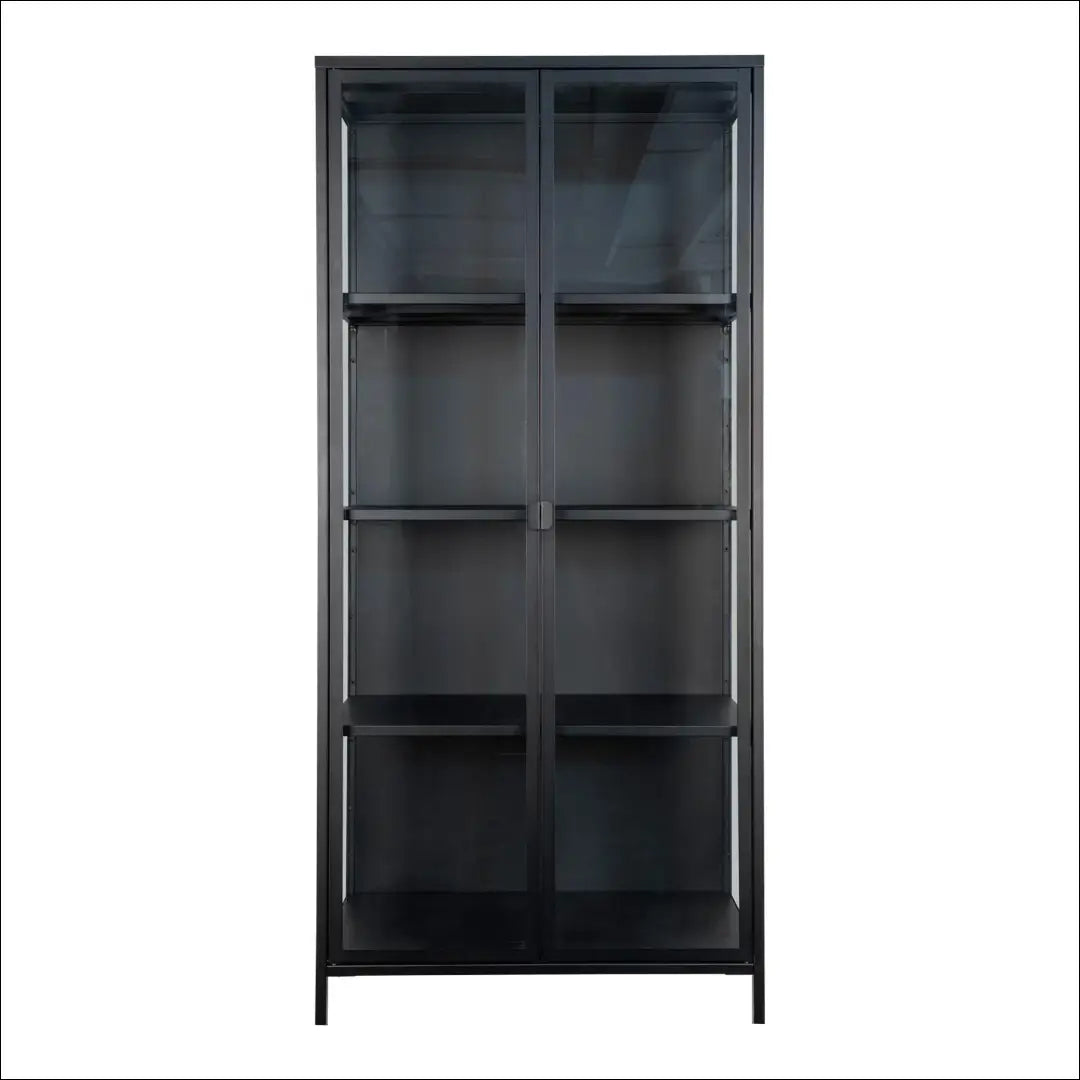 Vitrina 2 stiklinės durys plienas juoda 80x35x175 cm RD480 - €520 Save 15% __label:Pristatymas 5-14 d.d., Display