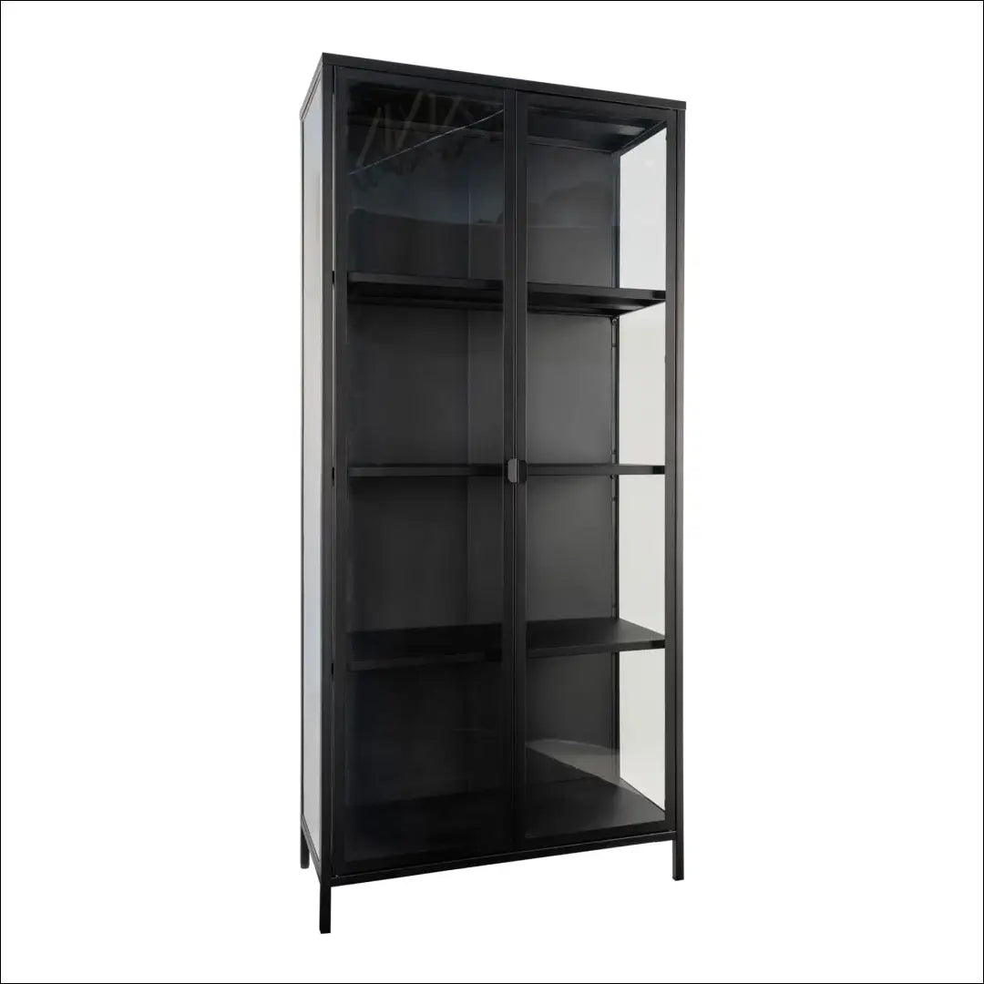 Vitrina 2 stiklinės durys plienas juoda 80x35x175 cm RD480 - €520 Save 15% __label:Pristatymas 5-14 d.d., Display