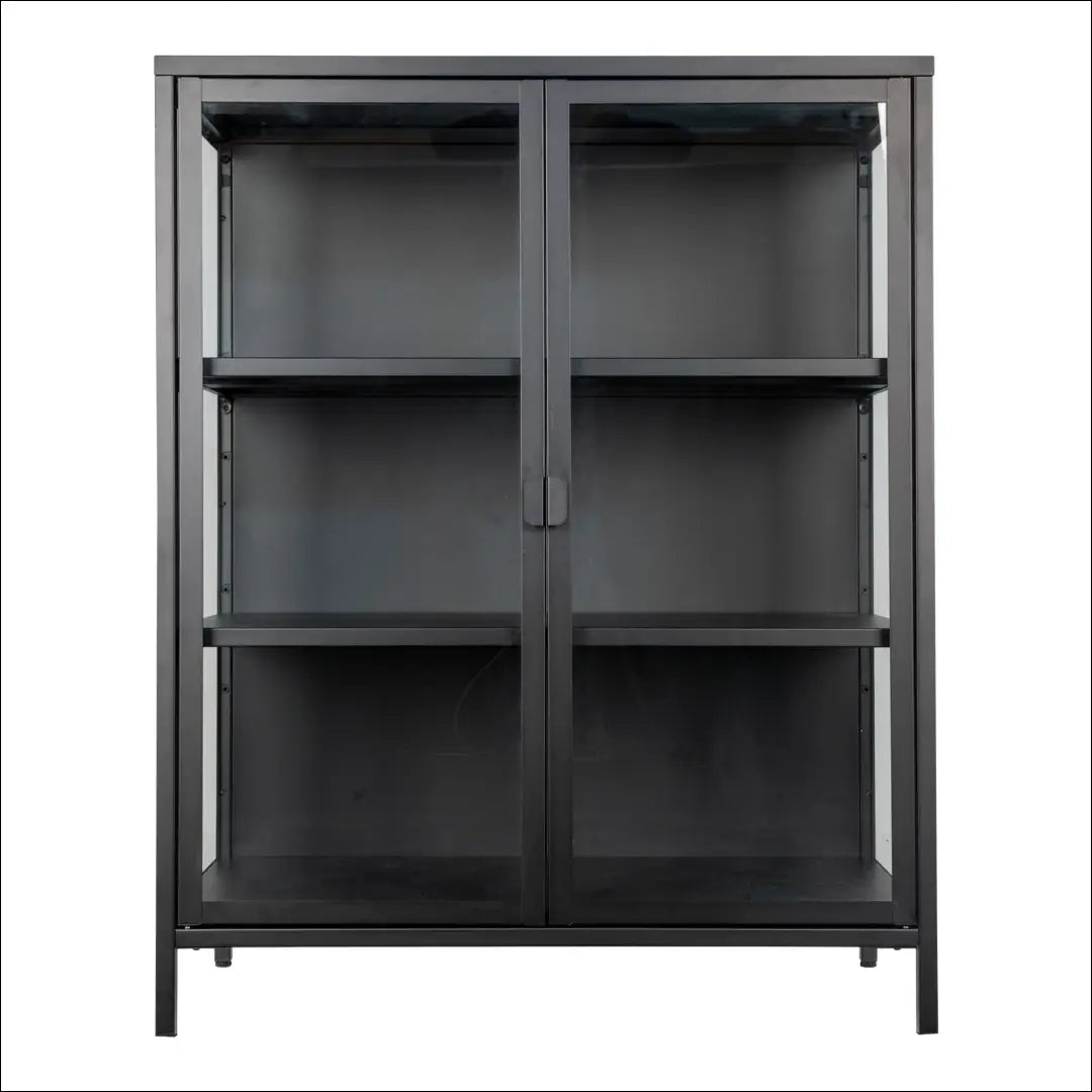 Vitrina 2 stiklinės durys plienas juoda 80x40x101 cm RD482 - €373 Save 15% __label:Pristatymas 5-14 d.d., Display