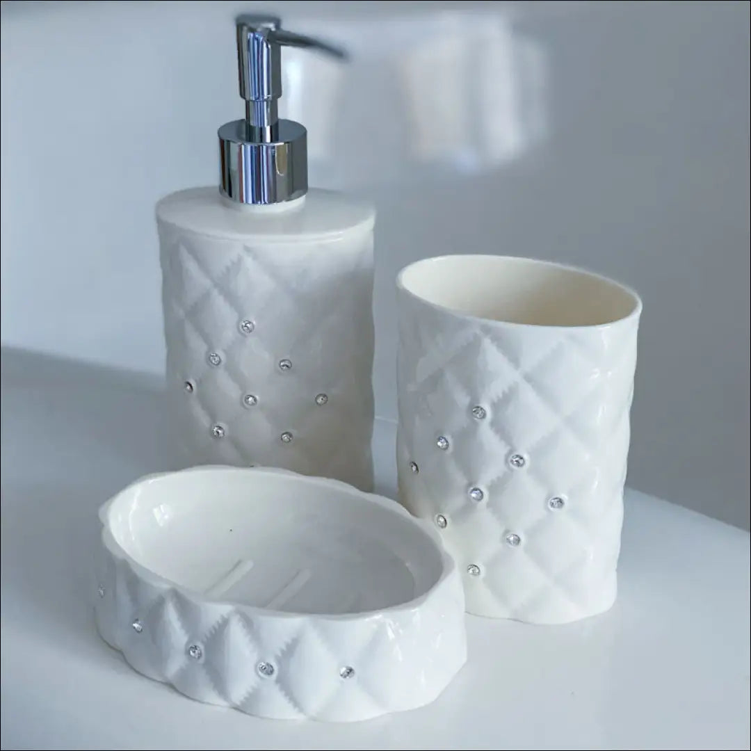 Vonios aksesuarų komplektas (3vnt) DI9403 - €37 Save 50% 25-50, __label:Pristatymas 1-2 d.d., color-balta,