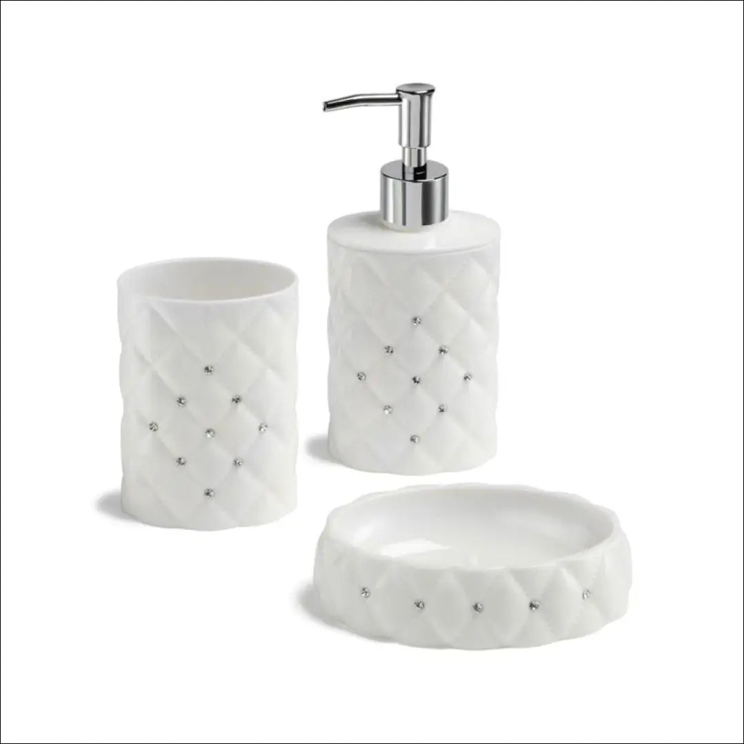 Vonios aksesuarų komplektas (3vnt) DI9403 - €37 Save 50% 25-50, __label:Pristatymas 1-2 d.d., color-balta,