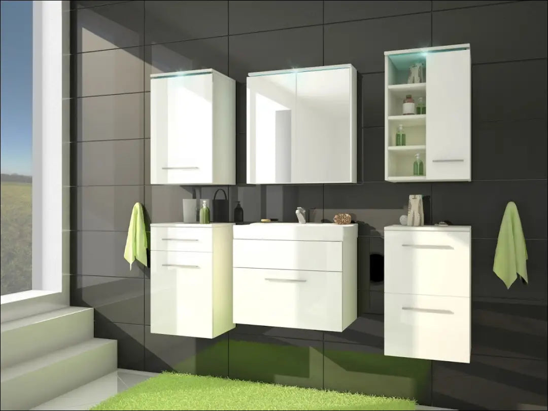 Vonios baldų komplektas (6 dalys) KI1168 - €440 Save 50% __label:Pristatymas 1-2 d.d., color-balta, material-mediena,