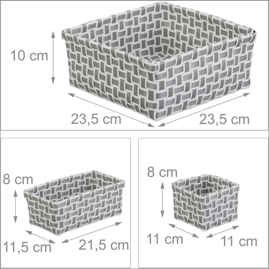 Vonios kambario daiktadėžių krepšeliai – 4 vnt. DA0055 - €12 Save 50% __label:Pristatymas 1-2 d.d., under-25,