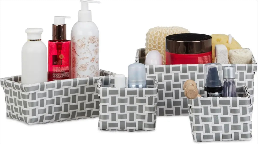 Vonios kambario daiktadėžių krepšeliai – 4 vnt. DA0055 - €12 Save 50% __label:Pristatymas 1-2 d.d., under-25,