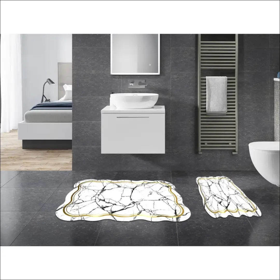 Vonios kambario kilimėlių komplektas (2vnt) RU1019 - €19 Save 50% __label:Pristatymas 1-2 d.d., color-auksine,