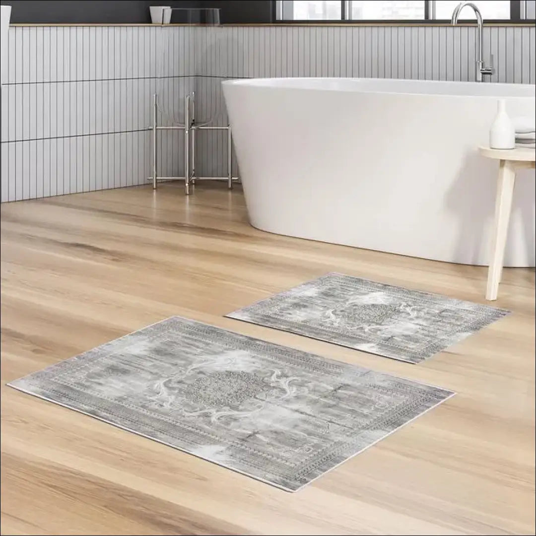 Vonios kambario kilimėlių komplektas (2vnt) RU1576 - €15 Save 50% __label:Pristatymas 1-2 d.d., color-pilka,