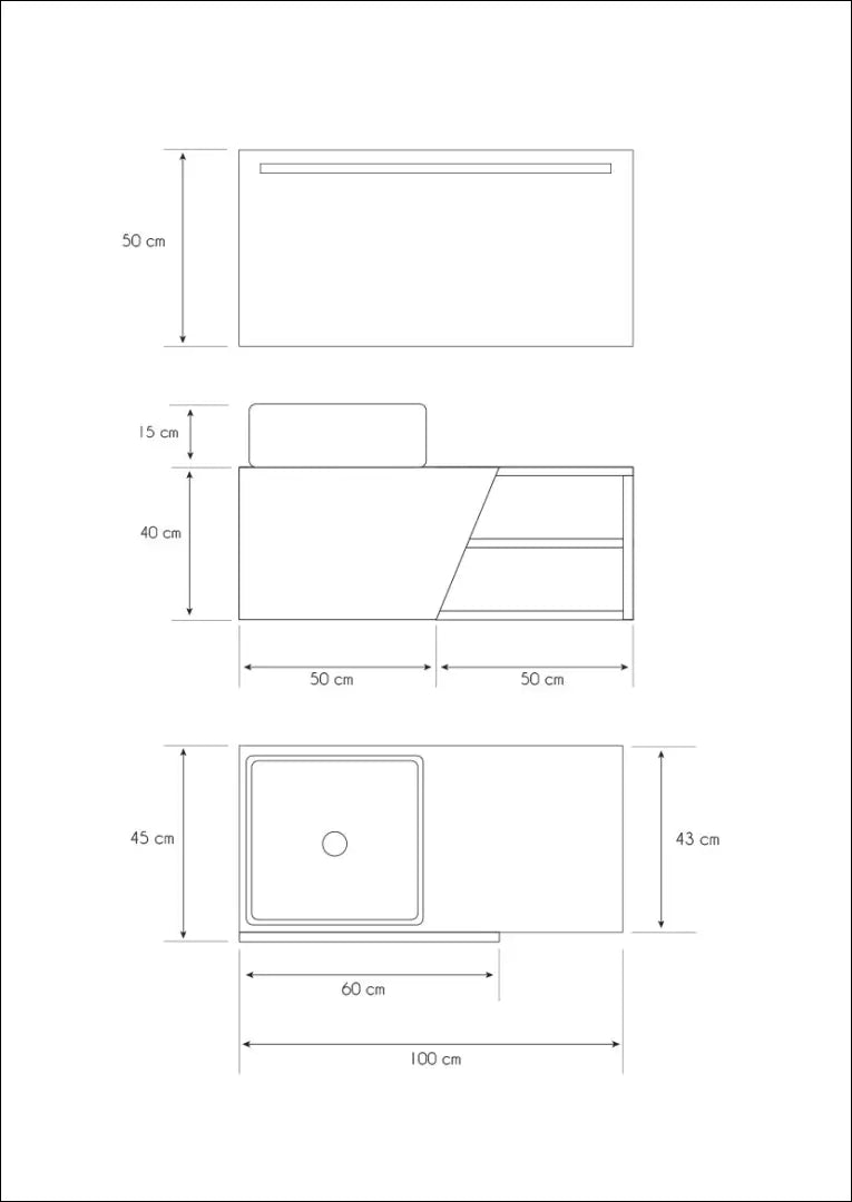 Vonios kambario komplektas (spintelė + kriauklė) KI711 - €276 Save 65% __label:Pristatymas 1-2 d.d., color-balta,