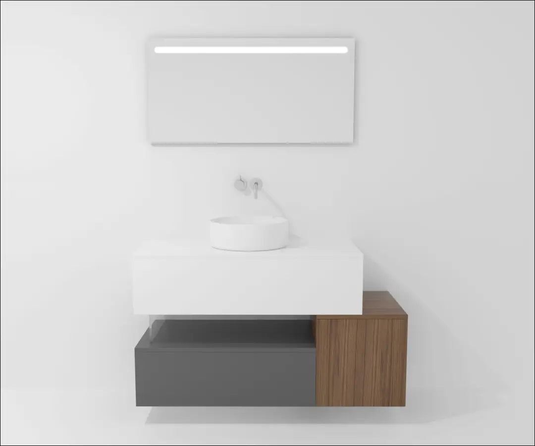 Vonios kambario komplektas (spintelė + kriauklė) KI712 - €630 Save 65% __label:Pristatymas 1-2 d.d., color-balta,