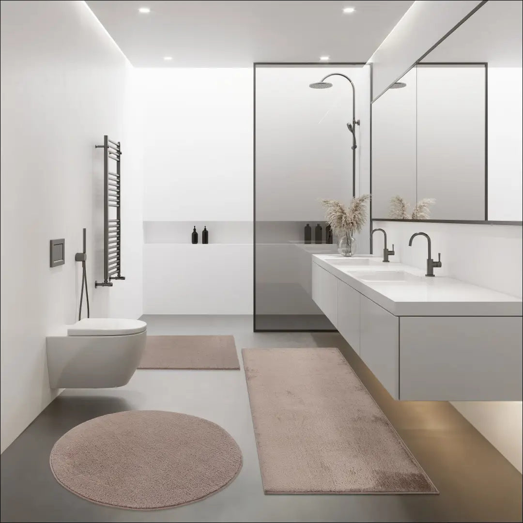 Vonios kilimėlis NI3051 - 25-50, 50-100, __label:Pristatymas 5-14 d.d., ayy, Bathroom Rug Shaggy Monochrome Various