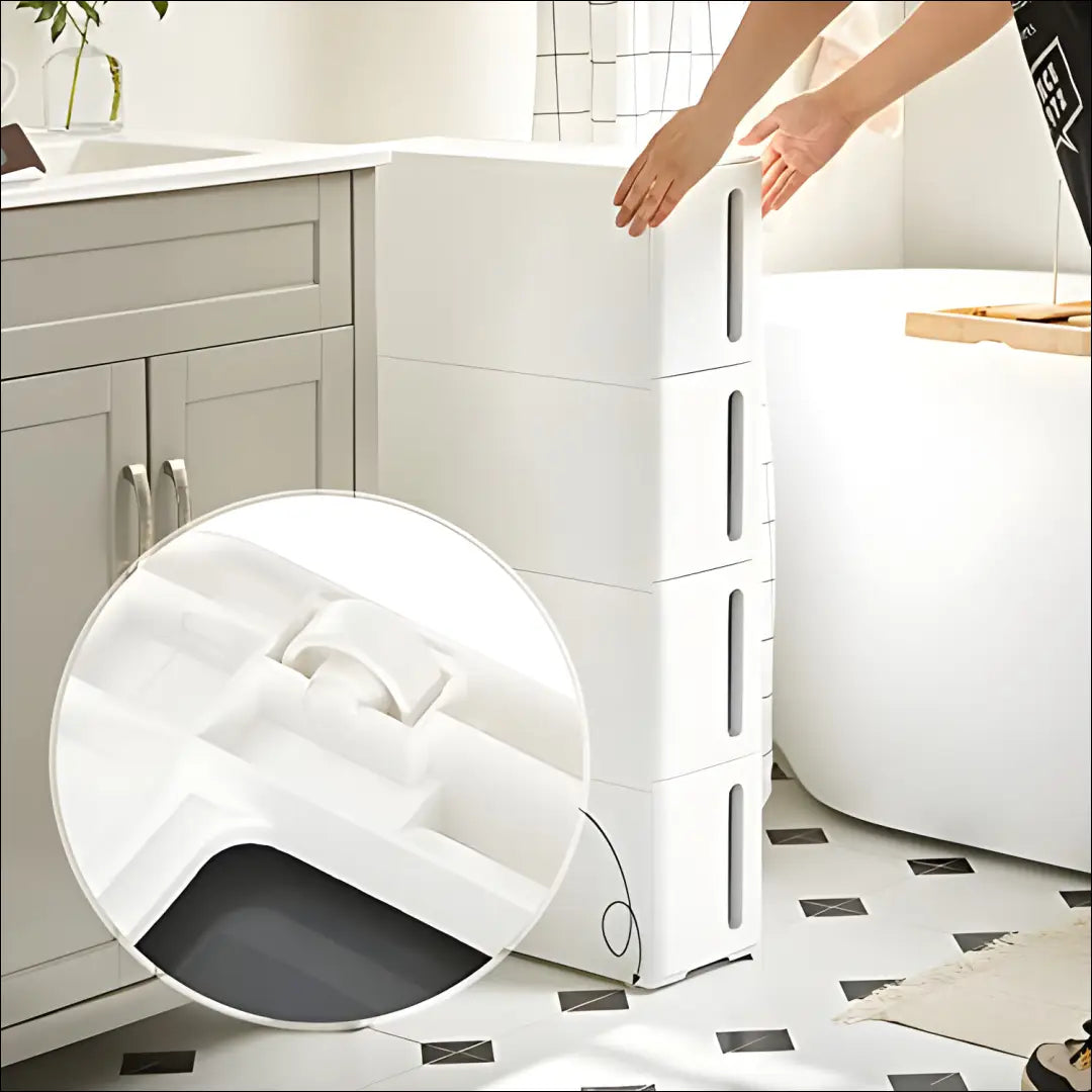 Vonios komoda su stalčiais SM644 - €96 Save 40% 50-100, __label:Pristatymas 5-14 d.d., notouch30, song, spalva-balta