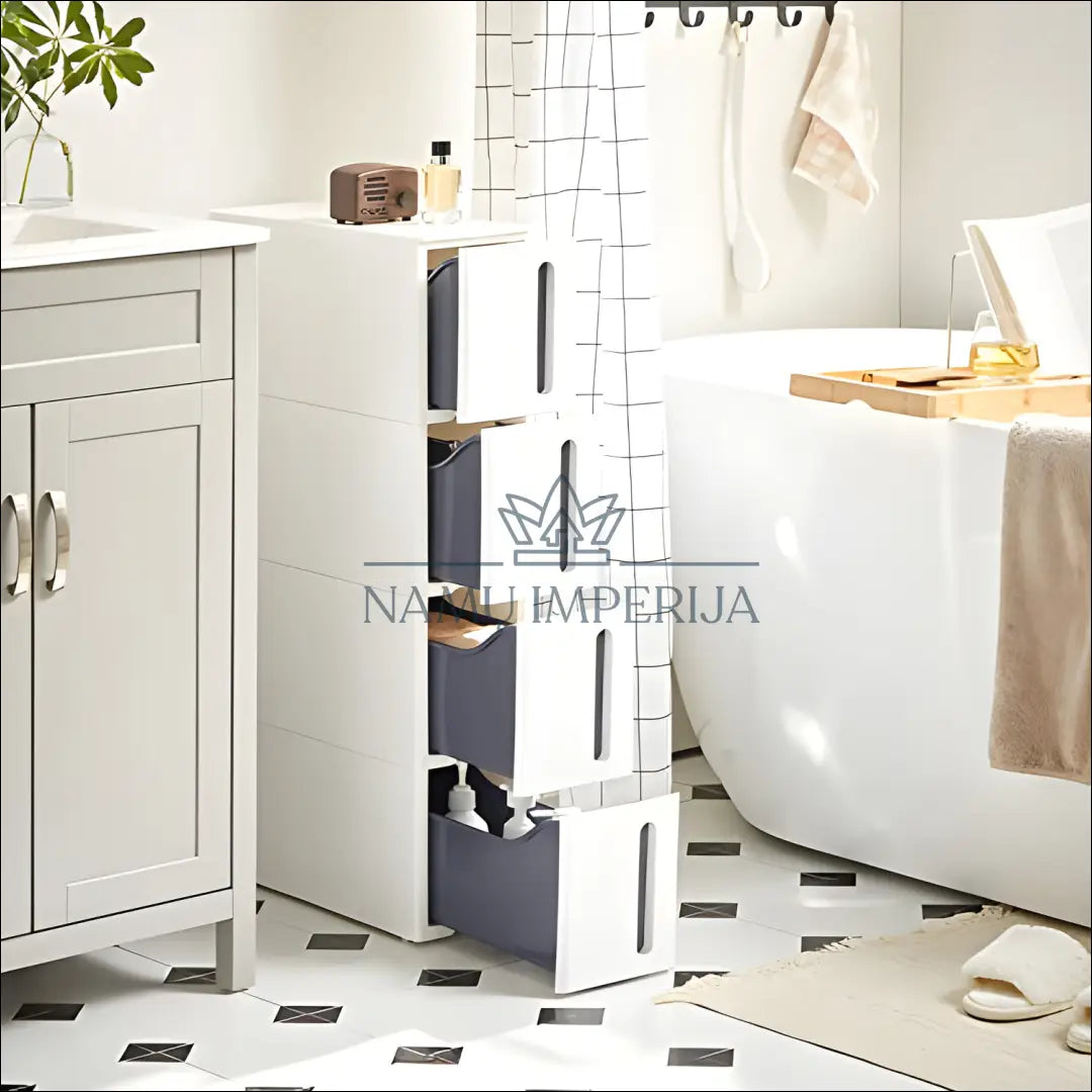 Vonios komoda su stalčiais SM644 - €96 Save 40% 50-100, __label:Pristatymas 5-14 d.d., notouch30, song, spalva-balta