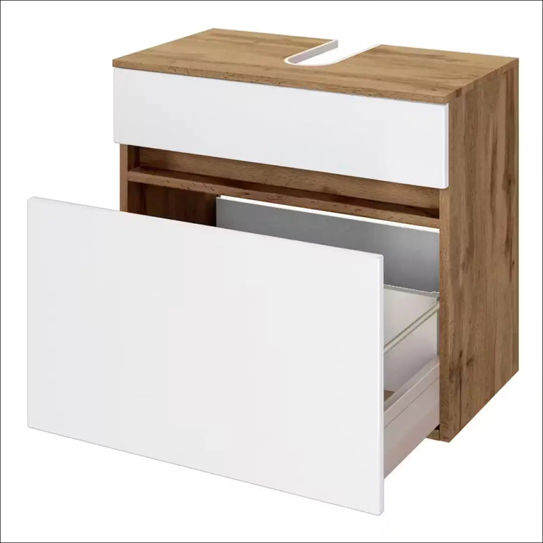 Vonios spintelė KI1246 - €53 Save 50% 50-100, __label:Pristatymas 1-2 d.d., color-balta, color-ruda, material-mdf €50