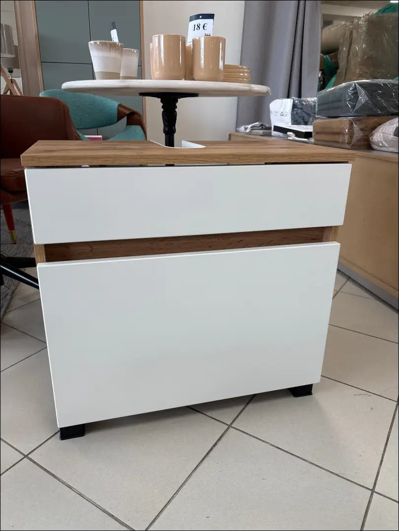 Vonios spintelė KI1246 - €53 Save 50% 50-100, __label:Pristatymas 1-2 d.d., color-balta, color-ruda, material-mdf €50