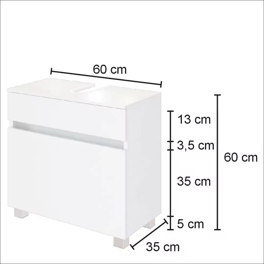 Vonios spintelė KI1246 - €53 Save 50% 50-100, __label:Pristatymas 1-2 d.d., color-balta, color-ruda, material-mdf €50