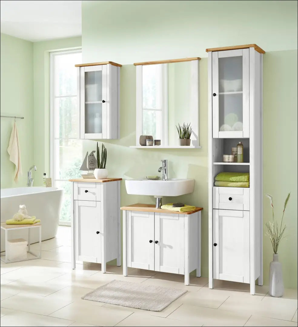 Vonios spintelė KI1576 - €70 Save 50% 50-100, __label:Pristatymas 1-2 d.d., color-balta, color-ruda,