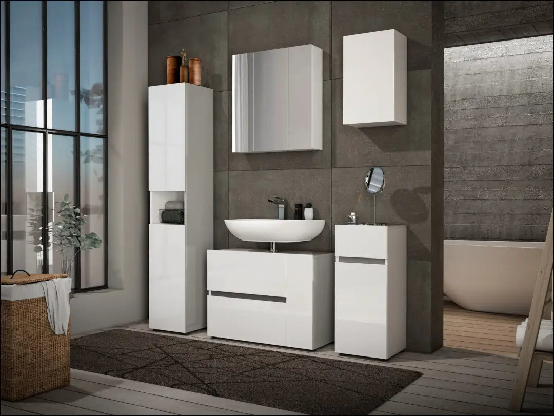 Vonios spintelė KI1578 - €120 Save 50% 100-200, __label:Pristatymas 1-2 d.d., color-balta, material-mediena,