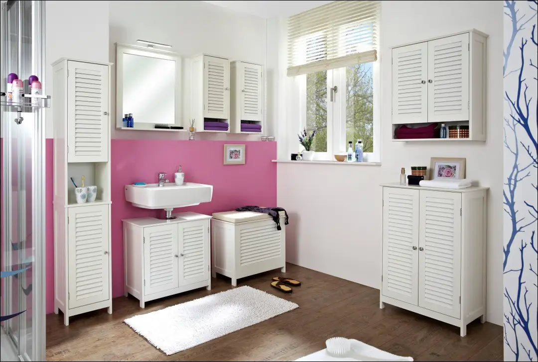 Vonios spintelė KI1585 - €59 Save 50% 50-100, __label:Pristatymas 1-2 d.d., color-balta, material-mediena,