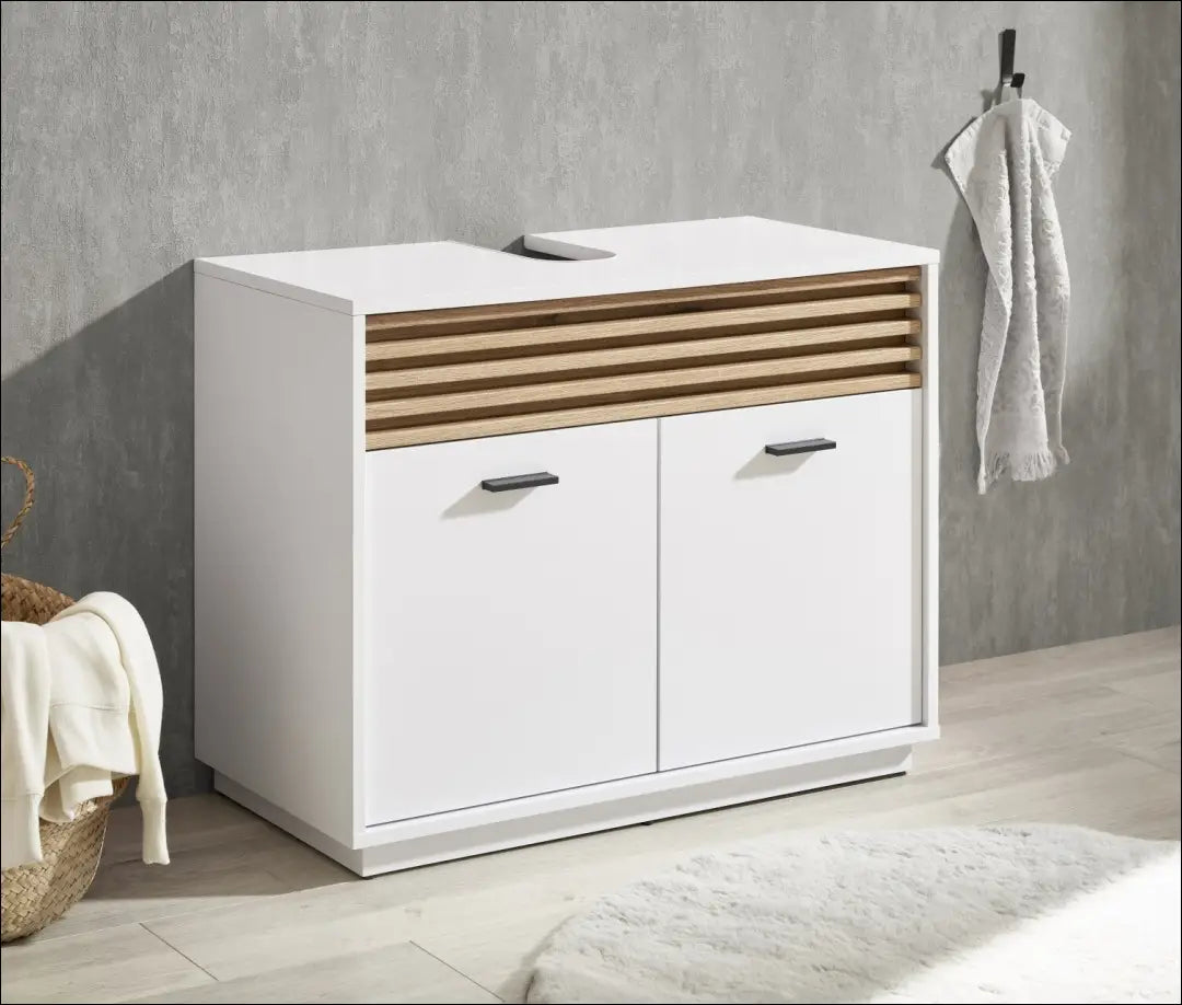 Vonios spintelė KI1600 - €73 Save 50% 50-100, __label:Pristatymas 1-2 d.d., color-balta, color-ruda, material-mediena