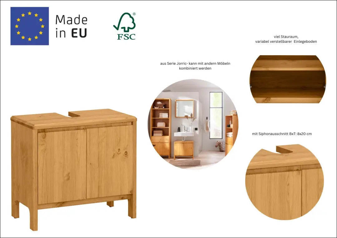 Vonios spintelė KI914 - €84 Save 50% 50-100, __label:Pristatymas 1-2 d.d., color-ruda, material-medzio-masyvas,