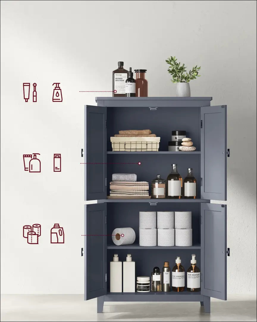 Vonios spintelė SM128 - €117 Save 40% 100-200, __label:Pristatymas 5-14 d.d., notouch30, song, spalva-pilka 60x30x110cm