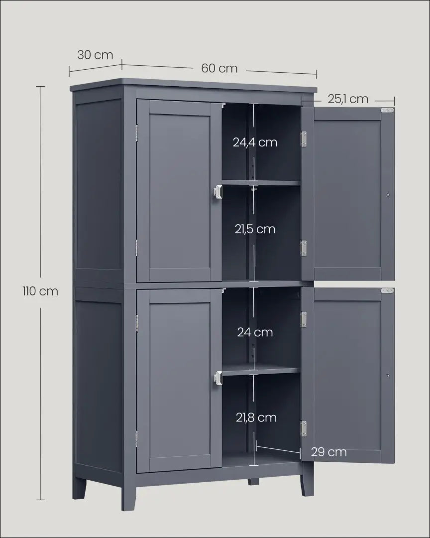 Vonios spintelė SM128 - €117 Save 40% 100-200, __label:Pristatymas 5-14 d.d., notouch30, song, spalva-pilka 60x30x110cm