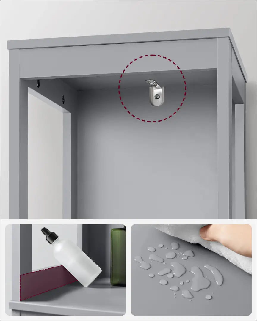 Vonios spintelė SM129 - €102 Save 40% 100-200, __label:Pristatymas 5-14 d.d., notouch30, song, spalva-pilka