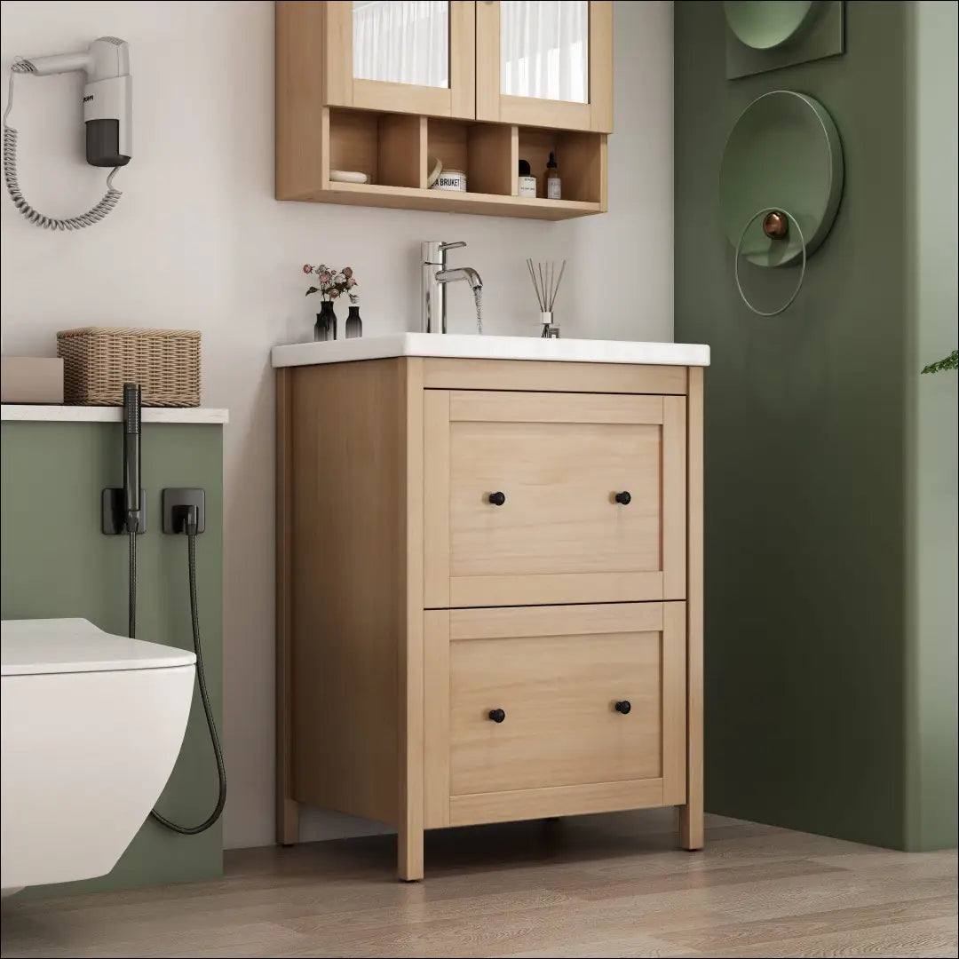 Vonios spintelė su kriaukle KI1716 - €110 Save 50% 100-200, __label:Pristatymas 1-2 d.d., color-balta, color-ruda,