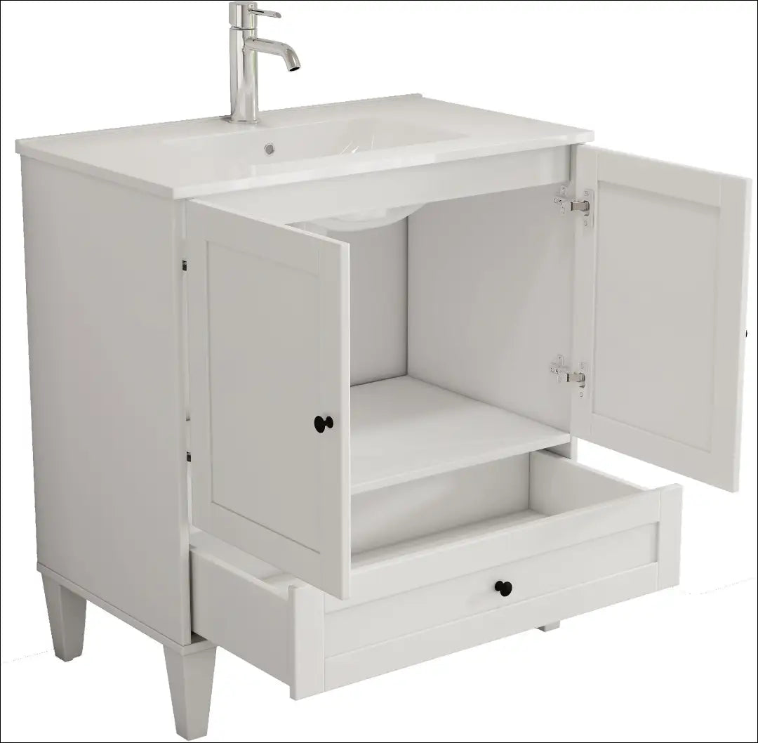 Vonios spintelė su praustuvu KI1713 - €145 Save 50% 100-200, __label:Pristatymas 1-2 d.d., color-balta,