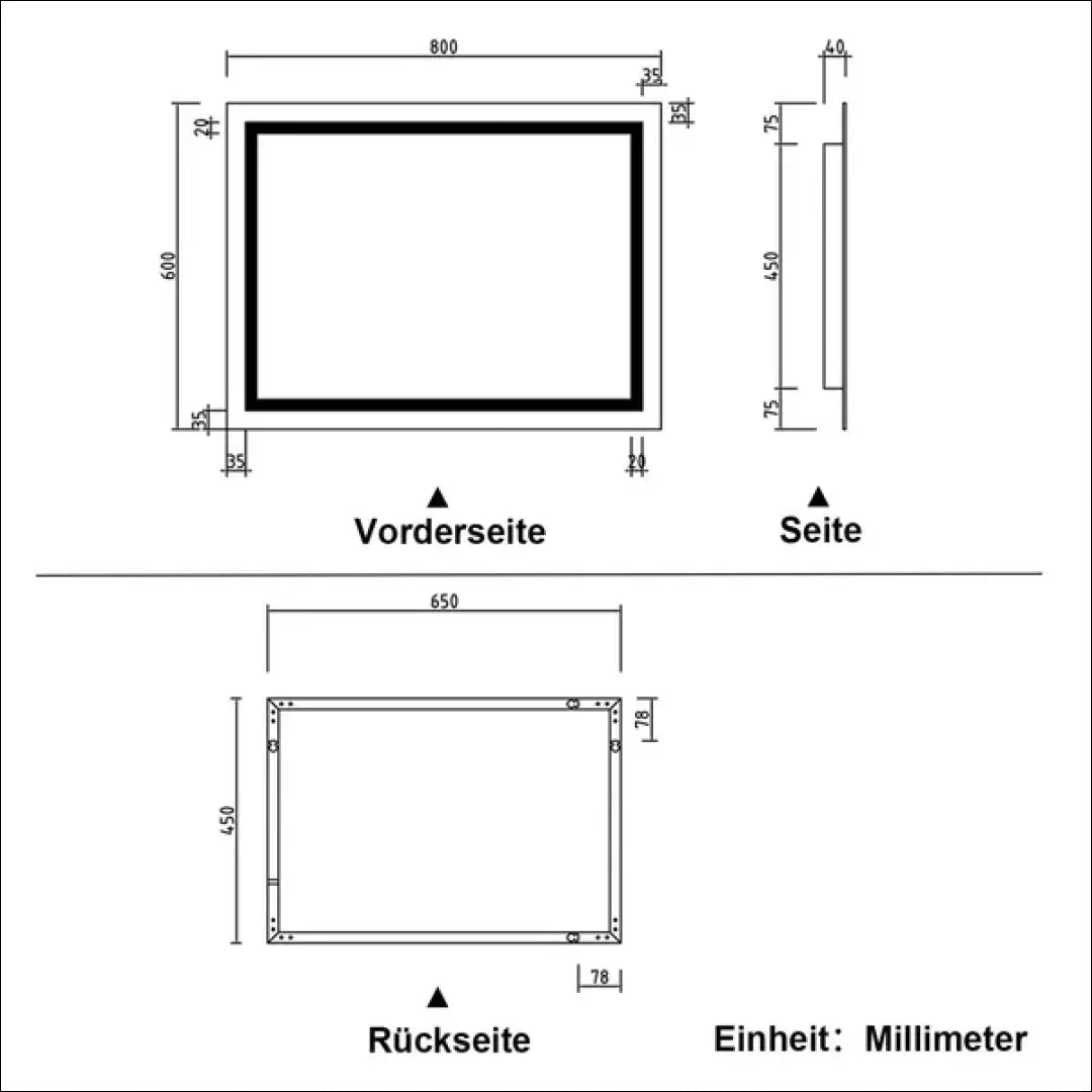 Vonios veidrodis su LED apšvietimu DI10876 - €95 Save 50% 50-100, __label:Pristatymas 1-2 d.d., color-sidabrine,