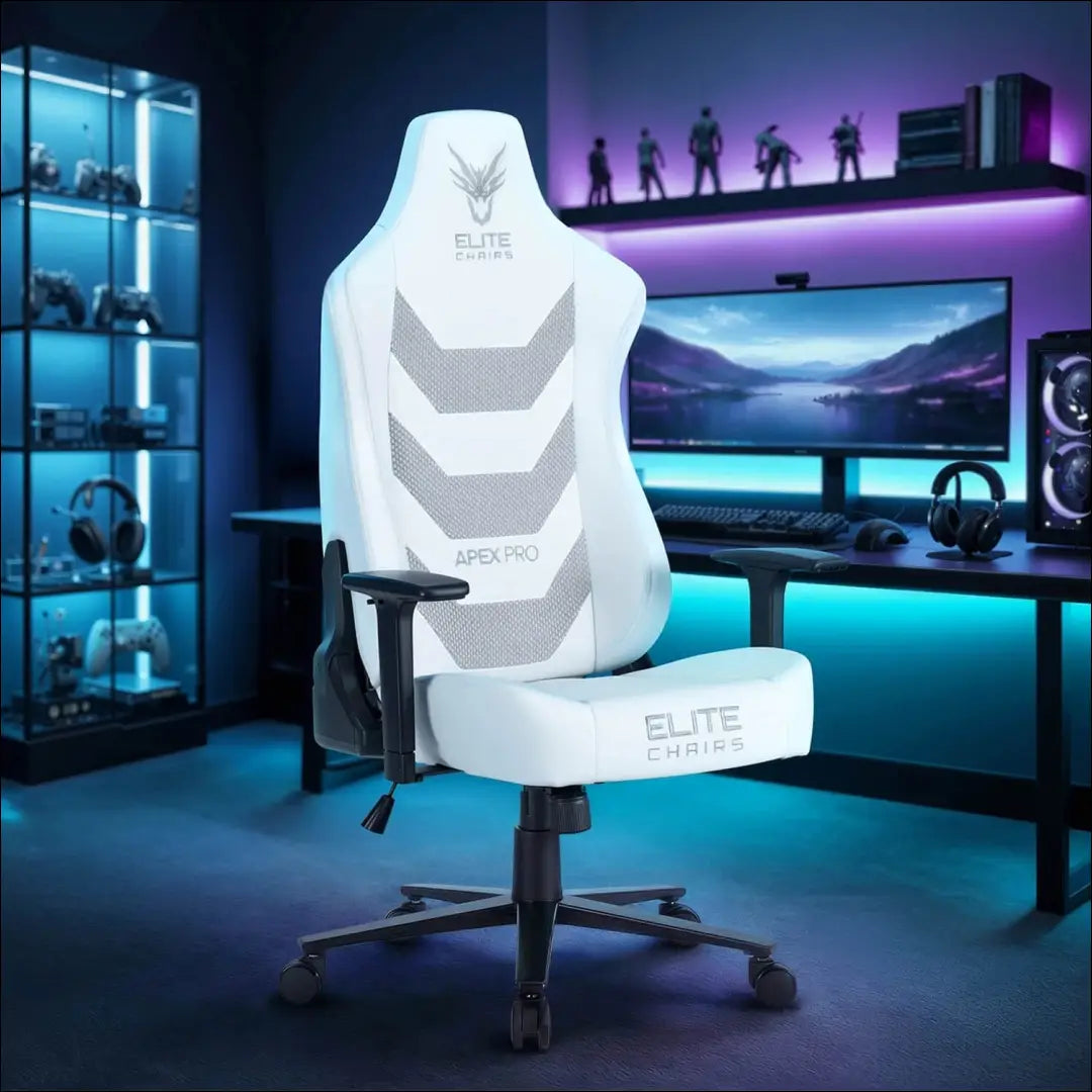 Žaidimų fotelis sukamas iš eko odos baltos spalvos TE518 - €167 Save 15% 100-200, __label:Pristatymas 5-14 d.d., elite,