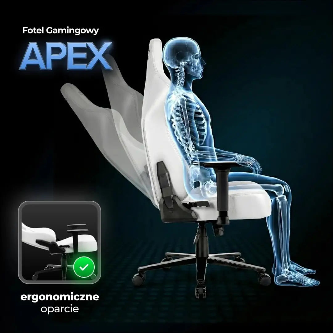 Žaidimų fotelis sukamas iš eko odos baltos spalvos TE518 - €167 Save 15% 100-200, __label:Pristatymas 5-14 d.d., elite,