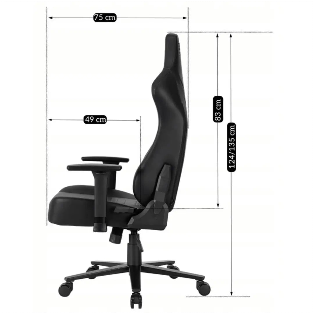 Žaidimų fotelis sukamas iš eko odos juodos spalvos TE517 - €167 Save 15% 100-200, __label:Pristatymas 5-14 d.d., elite,