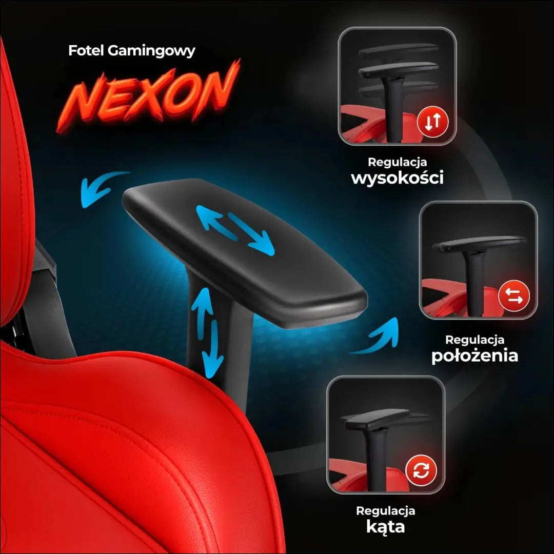 Žaidimų fotelis sukamas iš eko odos raudonos spalvos TE522 - €185 Save 15% 100-200, __label:Pristatymas 5-14 d.d.,