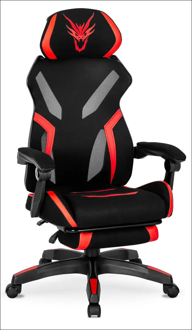 Žaidimų fotelis sukamas su audiniu juodos spalvos / raudonos TE093 - €124 Save 15% 100-200, __label:Pristatymas 5-14