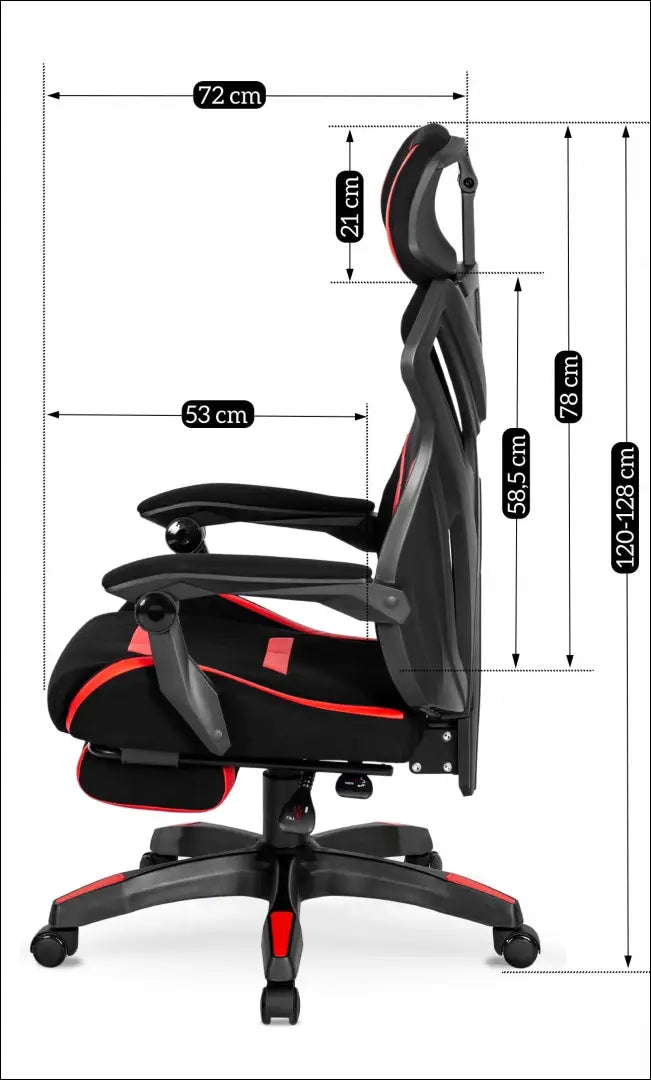 Žaidimų fotelis sukamas su audiniu juodos spalvos / raudonos TE093 - €124 Save 15% 100-200, __label:Pristatymas 5-14