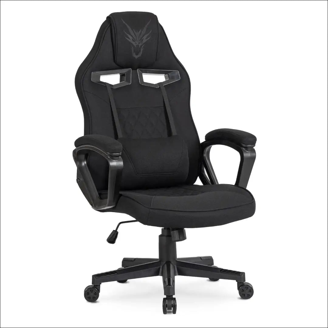 Žaidimų fotelis sukamas su audiniu juodos spalvos TE338 - €132 Save 15% 100-200, __label:Pristatymas 5-14 d.d., elite,