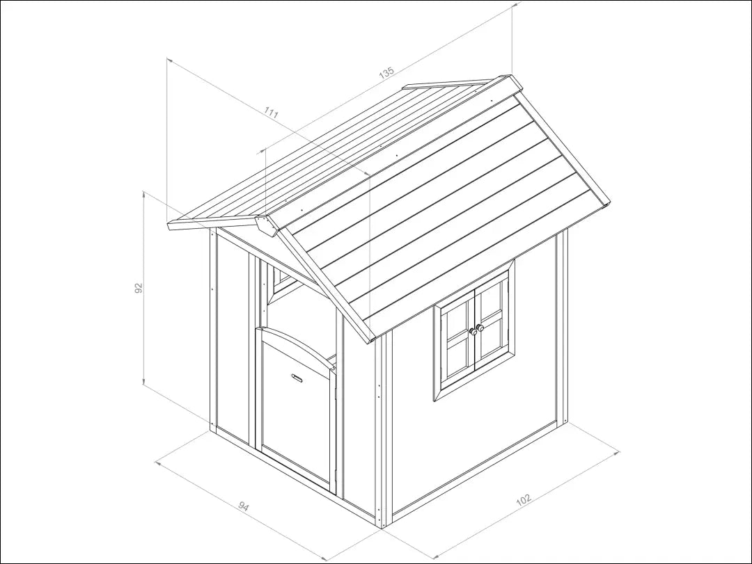Žaidimų namelis LI656 - €193 Save 50% 100-200, __label:Pristatymas 1-2 d.d., color-balta, color-pilka, kita €100