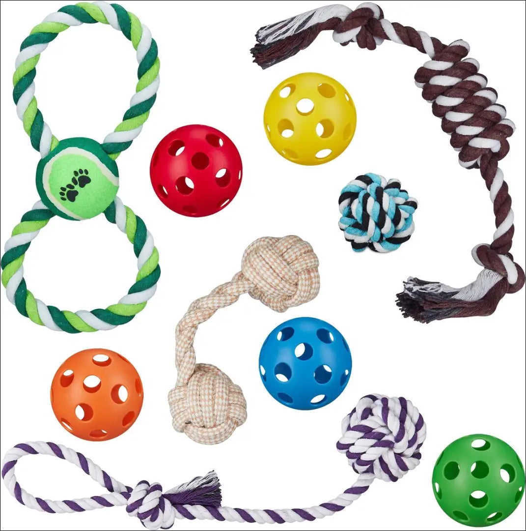 Žaislų komplektas augintiniui (10vnt) DI9336 - €10 Save 55% __label:Pristatymas 1-2 d.d., color-marga, color-margas,