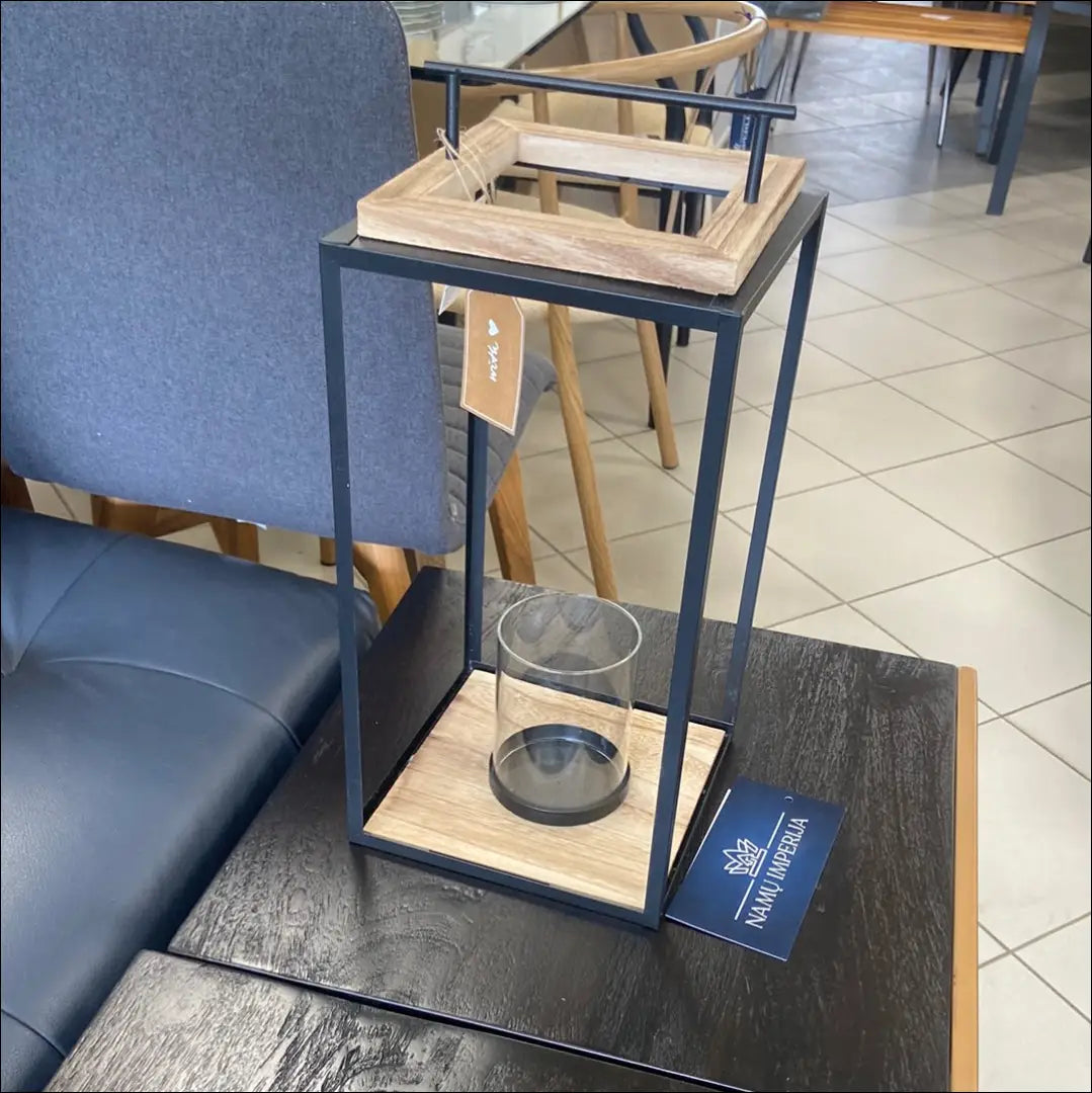 Žibintas DI6442 - €24 Save 70% __label:Pristatymas 1-2 d.d., color-juoda, color-ruda, interjeras, material-mediena Iki