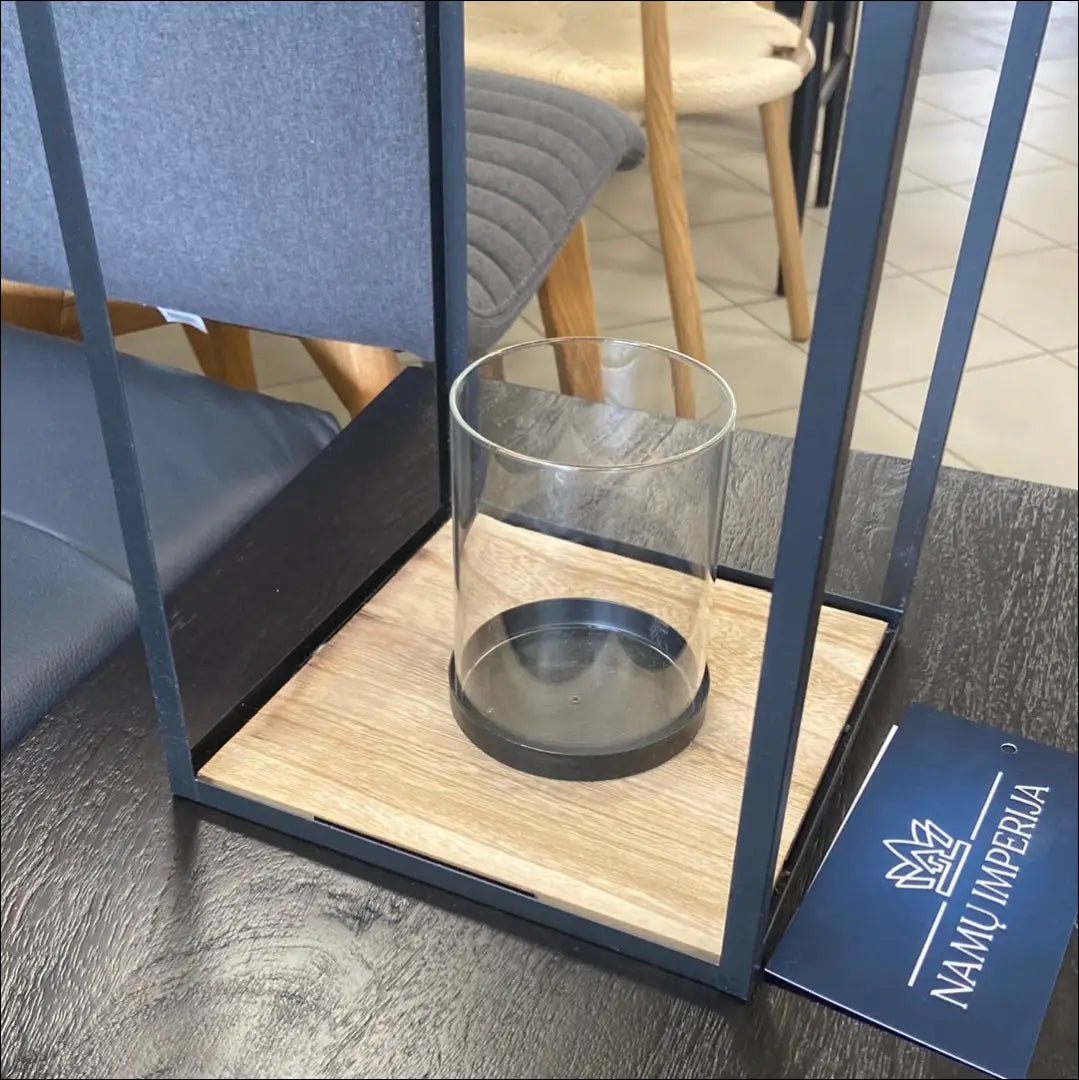 Žibintas DI6442 - €24 Save 70% __label:Pristatymas 1-2 d.d., color-juoda, color-ruda, interjeras, material-mediena Iki