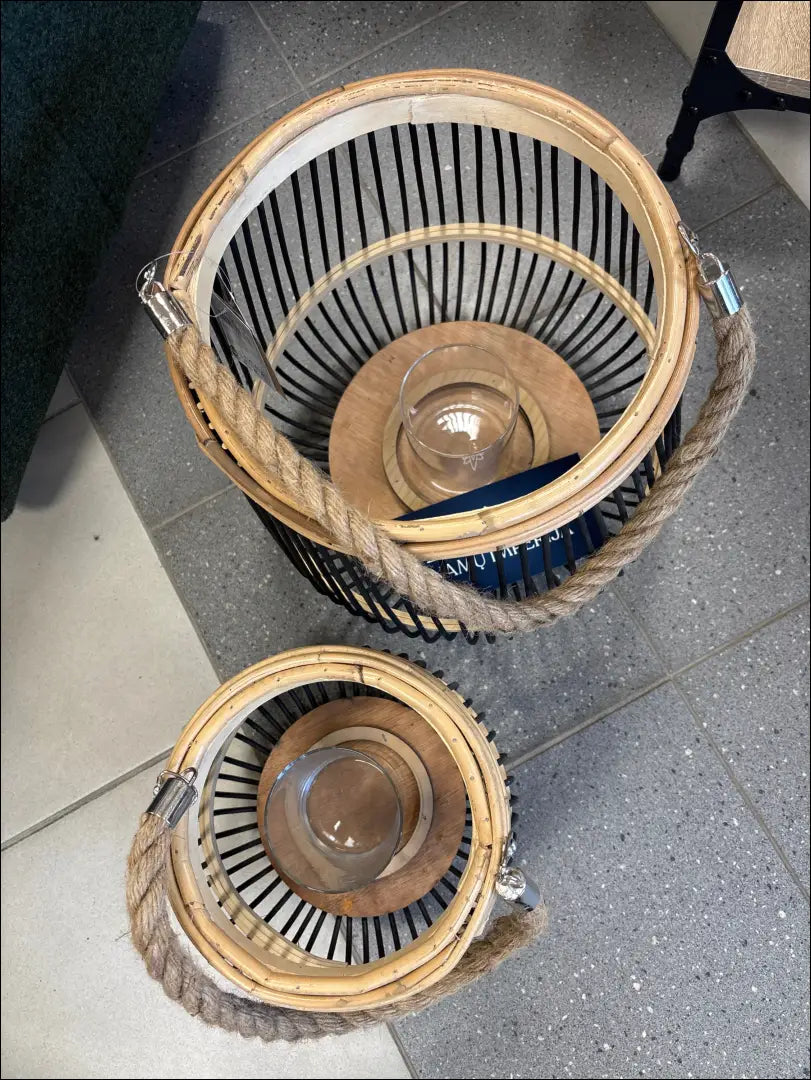 Žibintų komplektas (2vnt) DI5694 - €30 Save 70% 25-50, __label:Pristatymas 1-2 d.d., color-juoda, color-ruda,