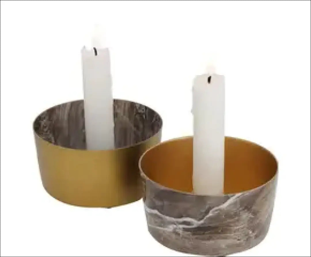 Žvakidžių komplektas (2vnt) DI5794 - €7 Save 70% __label:Pristatymas 1-2 d.d., color-auksine, color-ruda, interjeras,